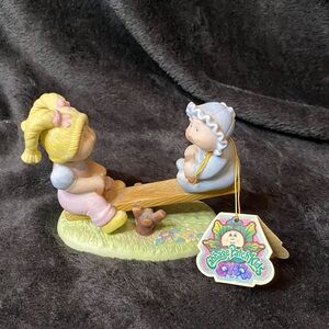 Vintage Cabbage Patch Kids porcelain figurine Seesaw Toy